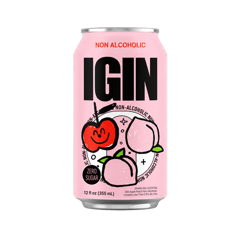 IGIN Apple Peach non alcoholic can