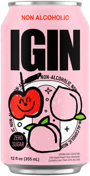 IGIN Apple Peach non-alcoholic can